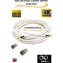 Özbience 30 Metre 64 Tel Rg6/u6 Full Hd 3D 4K Uydu Anten Kablosu F Konnektörlü