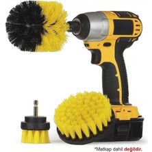 Jetfast 3'lü Matkap Ucu Banyo Küvet Duşakabin Araba Tekerliği Koltuk Yıkama Temizleme Fırçası Seti