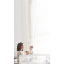 Çocuk Güvenliği Yatak Bariyeri, Katlanabilir, Beyaz, 150 Cm, Pratik Kullanım