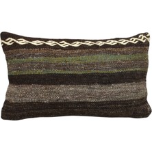 Kilim Antik El Dokuma Dekoratif Lumbar Kilim Kırlent Yastık Kılıfı 1012 - Yeni - Çok Renkli