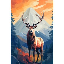 Vahşi Doğanın Zamansız Zarafeti Geyik Kanvas Tablo