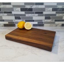 El Yapımı Ceviz Kesme Tahtası, Profesyonel Et ve Sebze Doğrama 40X25X5 cm