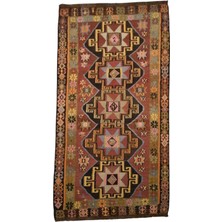 Kilim Antik El Dokuma Kars Kağızman Yün Kilim 0528 - Yeni - Çok Renkli