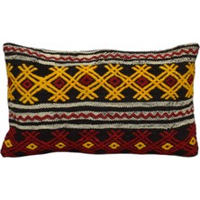 Kilim Antik El Dokuma Dekoratif Lumbar Kilim Kırlent Yastık Kılıfı 1007 - Yeni - Çok Renkli