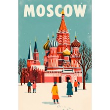 Moskova Katedrali Kanvas Tablo