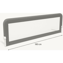 Büyük Boy Katlanabilir Fileli Çocuk Yatak Bariyeri 0-10 Yaş