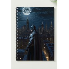 Black-One Batman  A5 Metal Spiralli Çizgisiz Sert Kapak Batman defter