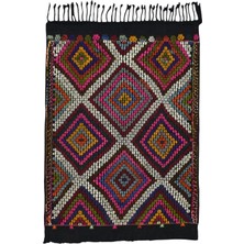 Kilim Antik El Dokuması Karapınar Yörük Cecim Yün Kilim 0562 - Yeni - Çok Renkli