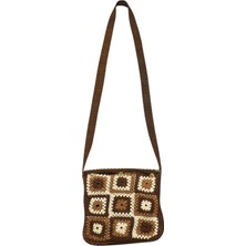 Kilim Antik El Işi Portatif Bukleli Pamuklu Kilim Çanta 0635 - Yeni - Çok Renkli