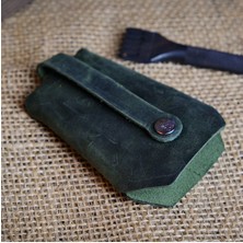 Şık Hakiki Deri Anahtarlık ve Anahtar Kesesi Seti