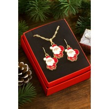 Noel Baba Yılbaşı Kutulu Zincir Kolye Set