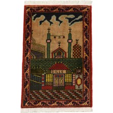 Kilim Antik El Dokuması Seccade Konya Sille Yün Halı 0532 - Yeni - Çok Renkli