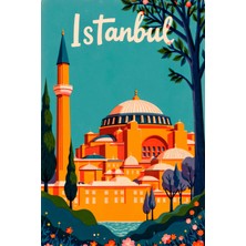 Istanbul Silüeti Kanvas Tablo