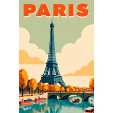Paris Eyfel Kulesi Manzarası Kanvas Tablo