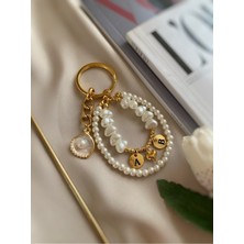 Iki Harfli Istiridye Temalı Anahtarlık, Şık ve Zarif Aksesuar