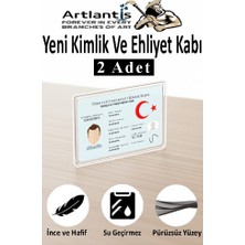 Artlantis Kimlik Ehliyet Kabı Şeffaf 2 Adet Yumuşak Esnek Şeffaf Kırılmaz Kredi Kartı Koruyucu Kart Kılıfı Kart Kabı Plastik