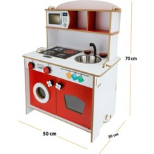 Renkli Ahşap Çocuk Oyun Mutfağı, Eğlenceli ve Öğretici Set