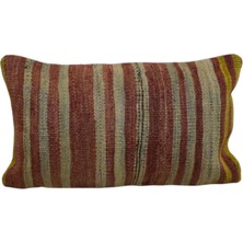 Kilim Antik El Dokuma Dekoratif Lumbar Kilim Kırlent Yastık Kılıfı 0997 - Yeni - Çok Renkli
