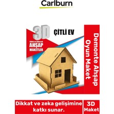 3 Boyut Eğitici Ahşap Puzzle, Çocuklar Için Zeka Geliştirici Oyun