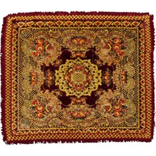 Kilim Antik Oygulu Masa Yatak Örtüsü Kare Duvar Halısı 0673 - Yeni - Çok Renkli