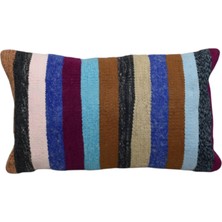 Kilim Antik El Dokuma Dekoratif Lumbar Kilim Kırlent Yastık Kılıfı 1037 - Yeni - Çok Renkli