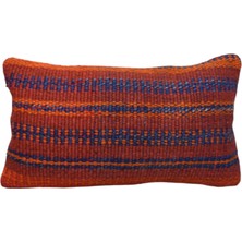 Kilim Antik El Dokuma Dekoratif Lumbar Kilim Kırlent Yastık Kılıfı 1000 - Yeni - Çok Renkli