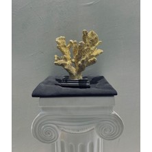 Lamazif Dekoratif Altın Mercan Biblo – 23X22 cm Polyester Obje, Sanatsal Ev ve Ofis Aksesuarı