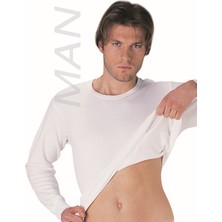 Güneri Underwear Erkek Krem Uzun Kol Fanila % 100 Pamuklu Içlik Uzun Kol Interlok 151-1K