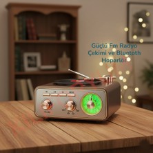 Kılıforyum Retro Pikap Görünümlü Radyolu Bluetooth Hoparlör – Fm/am Radyo, Usb, Tf Kart, Aux