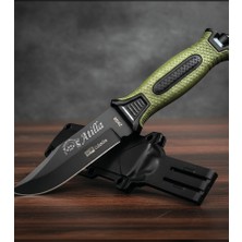 İşte Bu Kişiye Özel Isimli Aslan Baskılı 2928A 24,5 cm Bgok Bushcraft Kydex Kılıflı Bıçak