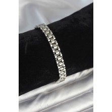 Nuvigo 316L Çelik Gümüş Renk 7 mm Kalınlık Erkek Bileklik - TJ-EB3765