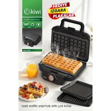 Pratik Çıkarılabilir Plakalı Waffle Makinesi, Tost Plakası Hediye