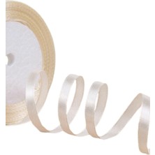 Saten Kurdele 2 cm 10 Metre Bej