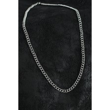 Dktt 316L Çelik Klasik Oval Zincir Model Gümüş Renk Erkek Kolye - TJ-ERK1390