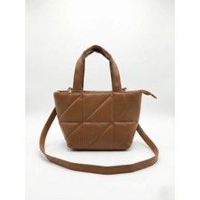 ÜçKol Ticaret Geometrik Kapitone Omuz ve Kol Çantası