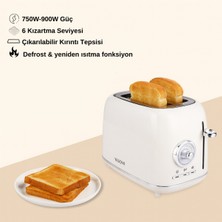 Retro Mavi Iki Dilim Ekmek Kızartma Makinesi, Şık ve Pratik Tasarım