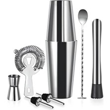 Feyza Design 7 Parça Şık Kokteyl Seti, 750 Ml, Profesyonel ve Kullanışlı Tasarım