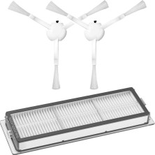 Xiaomi Mi Robot Vacuum Mop STYTJ01ZHM Ile Uyumlu Hepa Filtre 2 Ad Yan Fırça