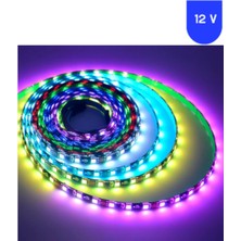 Powerr Led Aydınlatma 12 Volt Argb Pixel Magic Kayar 60 LED Ip 65 Dış Mekan 5 Metre