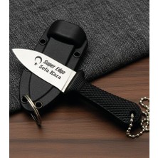 İşte Bu Kişiye Özel Isimli Ay Yıldız Baskılıi 42SS 10,5 cm Cold Steel Paraşüt Bıçağı Mini