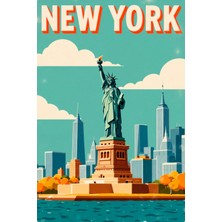 New York Özgürlük Anıtı Kanvas Tablo
