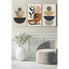 Dingin Formlar Minimal 3’lü Kanvas Tablo