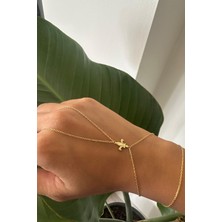 Sunshine 925 Ayar Gümüş Gold Kaplamalı Taşsız Asalet Model Şahmeran