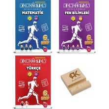 Newton Yayınları Newton 6. Sınıf Kondisyon Matematik Fen ve Türkçe Haftalık Deneme 3lü Set + Telefon Standı