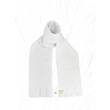 Beyaz Polar Atkı Tüm Yaş Grupları İçin Rüzgar Geçirmez Sonbahar - Kış Kullanımı