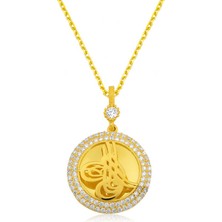 Fm Gümüş Tuğralı Bayan Kolye