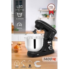 5 Litre Dijital Stand Mikser, 1400W, Siyah, Hamur Yoğurma Makinesi