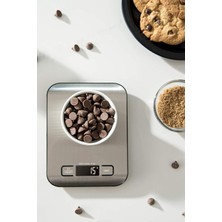 Dijital Mutfak Tartısı 5kg, LCD Ekran, Paslanmaz Çelik Yüzey