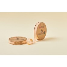 Biye Ekoseli Katlı E06 Turuncu 2 cm 25 Metre %65 Koton %35 Polyester