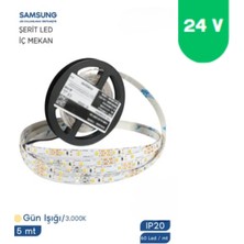Powerr Led Aydınlatma 24 Volt 2835 Samsung 60 LED 3000 K Günışığı Iç Mekan 5 Metre Şerit LED